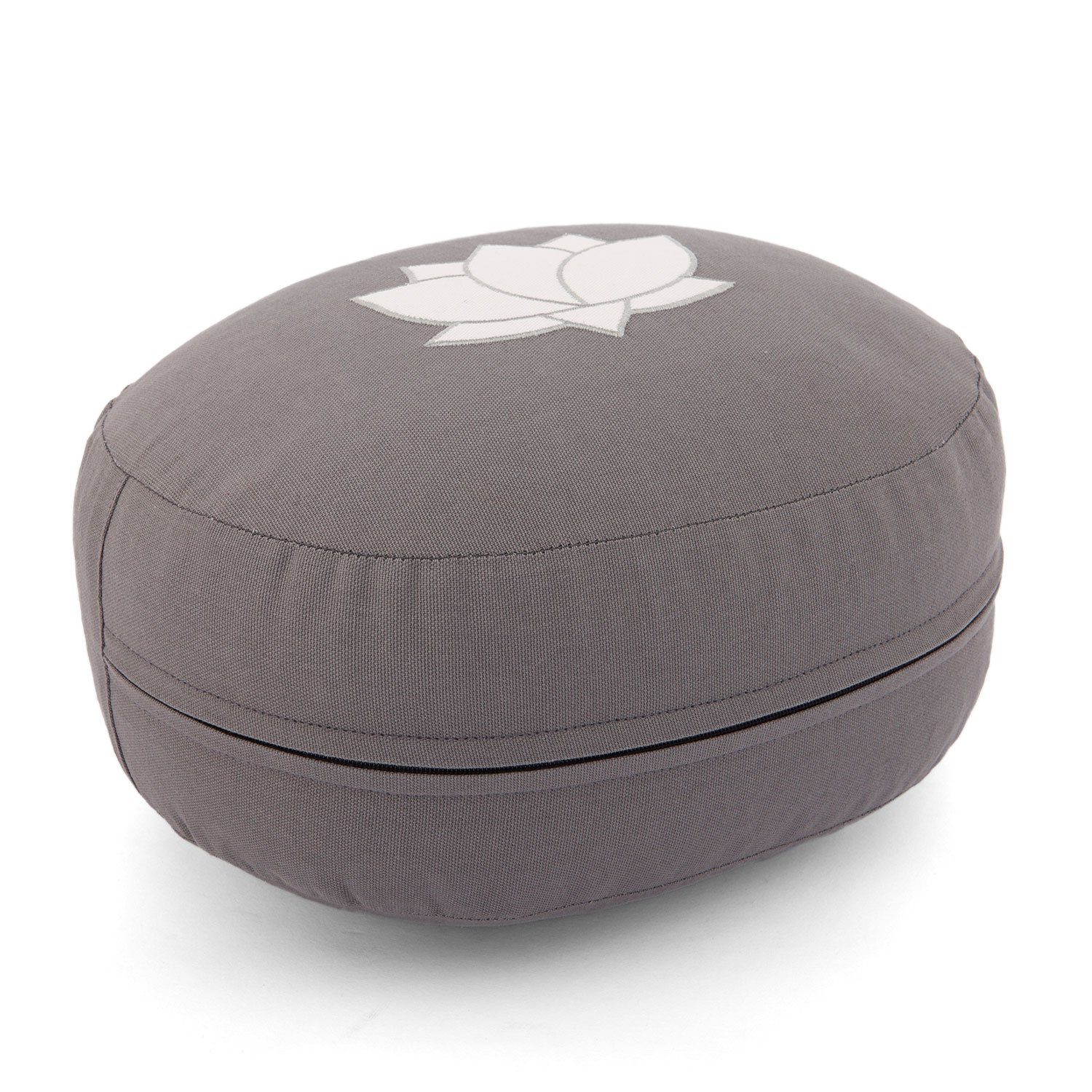 bodhi Meditationskissen Meditationskissen OVAL mit Lotus Stickerei