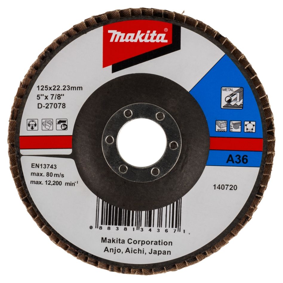Makita Tilbehør D-27078 Lamelsliberskive 125x22 K36
