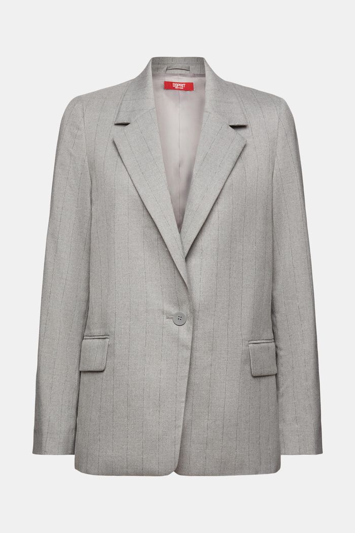 Nadelstreifen-Blazer aus Flanell im Oversize-Look