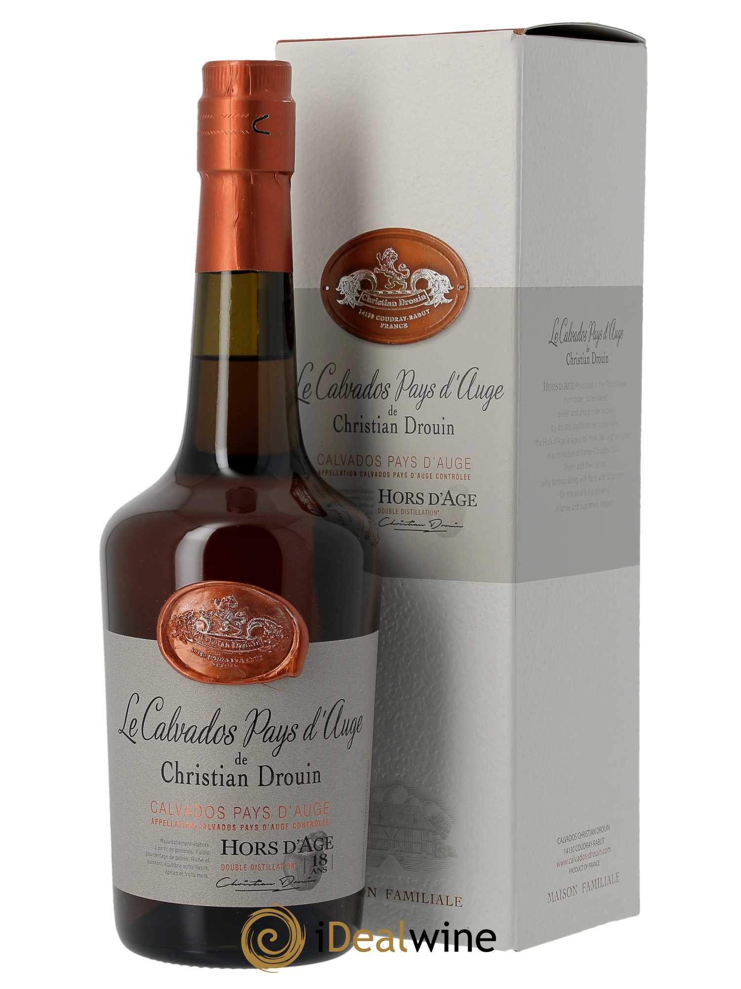 Calvados Christian Drouin Hors d'âge 18 ans (70cl)  - Lot de 1 Bouteille