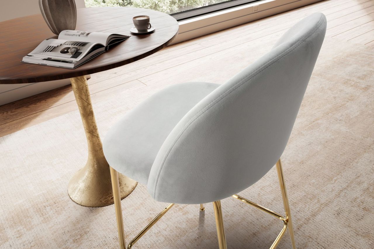 Wohnling Barhocker 2er Set Samt