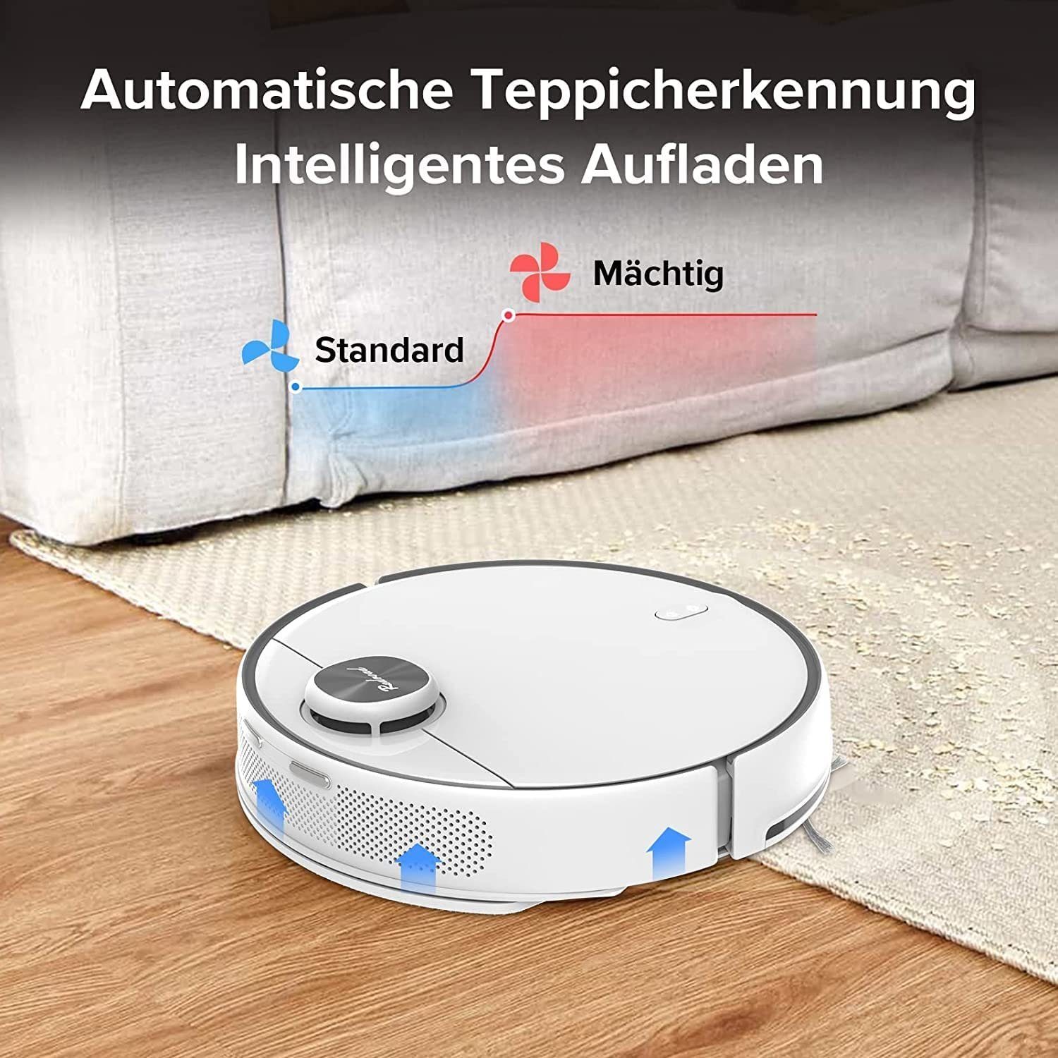 redroad Saugroboter G10, 2800 W, Reinigung mit elektrolysiertem Wasser, 4,5L Wassertank,4LAbwassertank