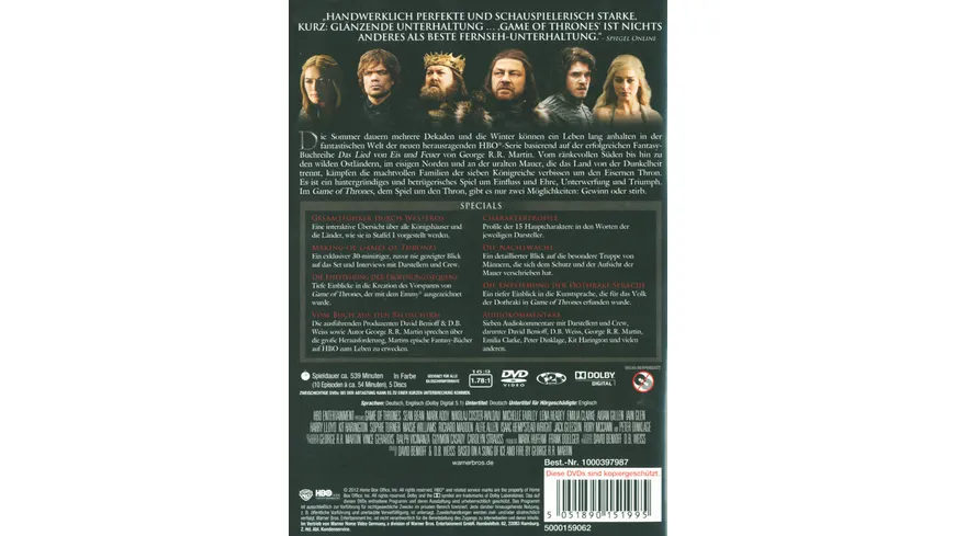 Game of Thrones - Staffel 1  [5 DVDs]