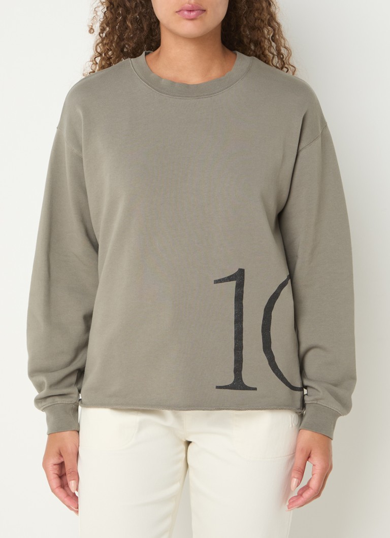 10DAYS  Sweater van biologisch katoen met logoprint