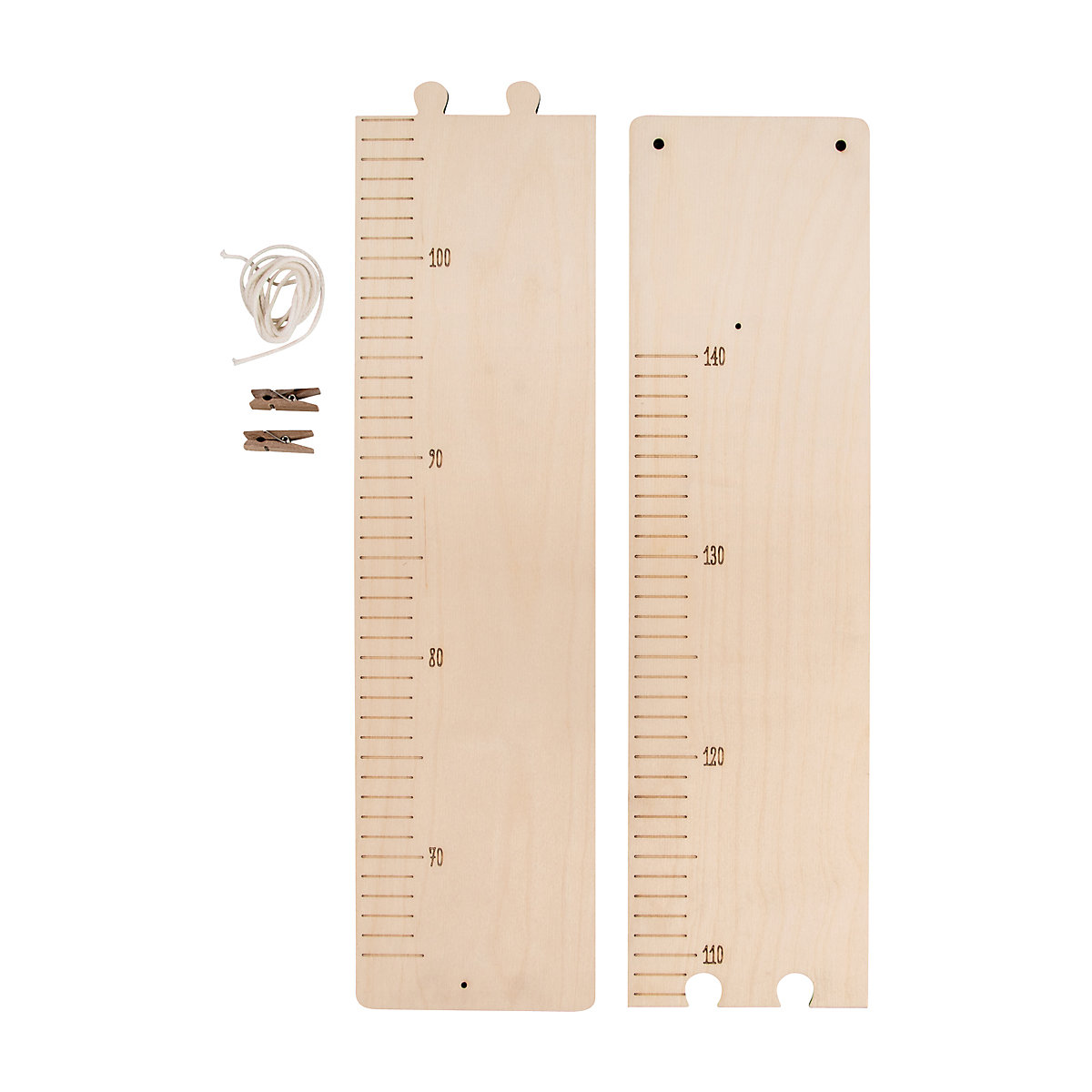 Kreativ-Set Holz Messlatte, natur, von 60-140cm