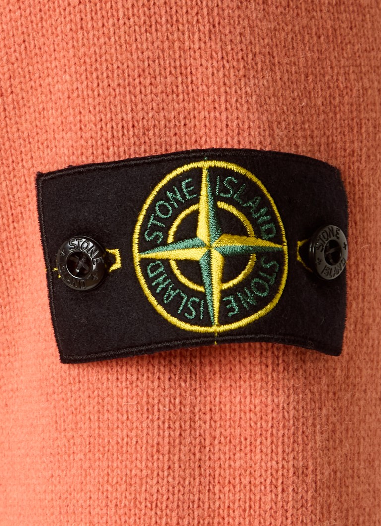 Πουλόβερ με λογότυπο Stone Island 508A3 από λεπτό πλεκτό μαλλί