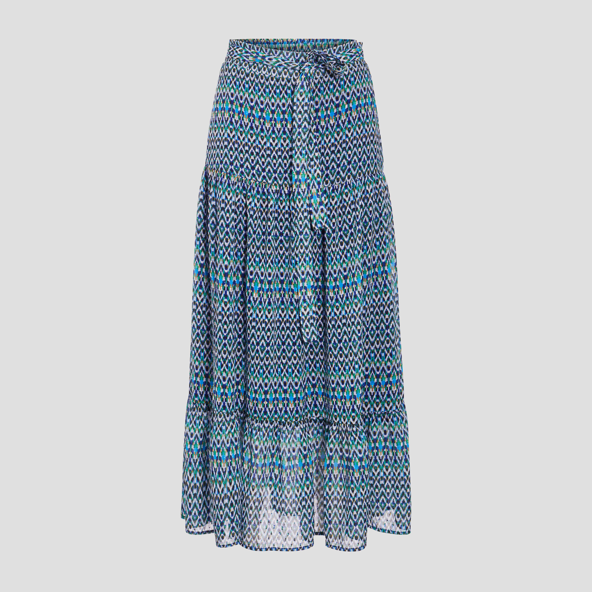 Jupe longue évasée bleu femme | Cache Cache