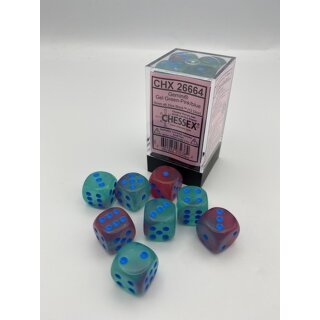 Gemini 16mm d6 Gel Green-Pink/blue Luminary Dice Block (12)