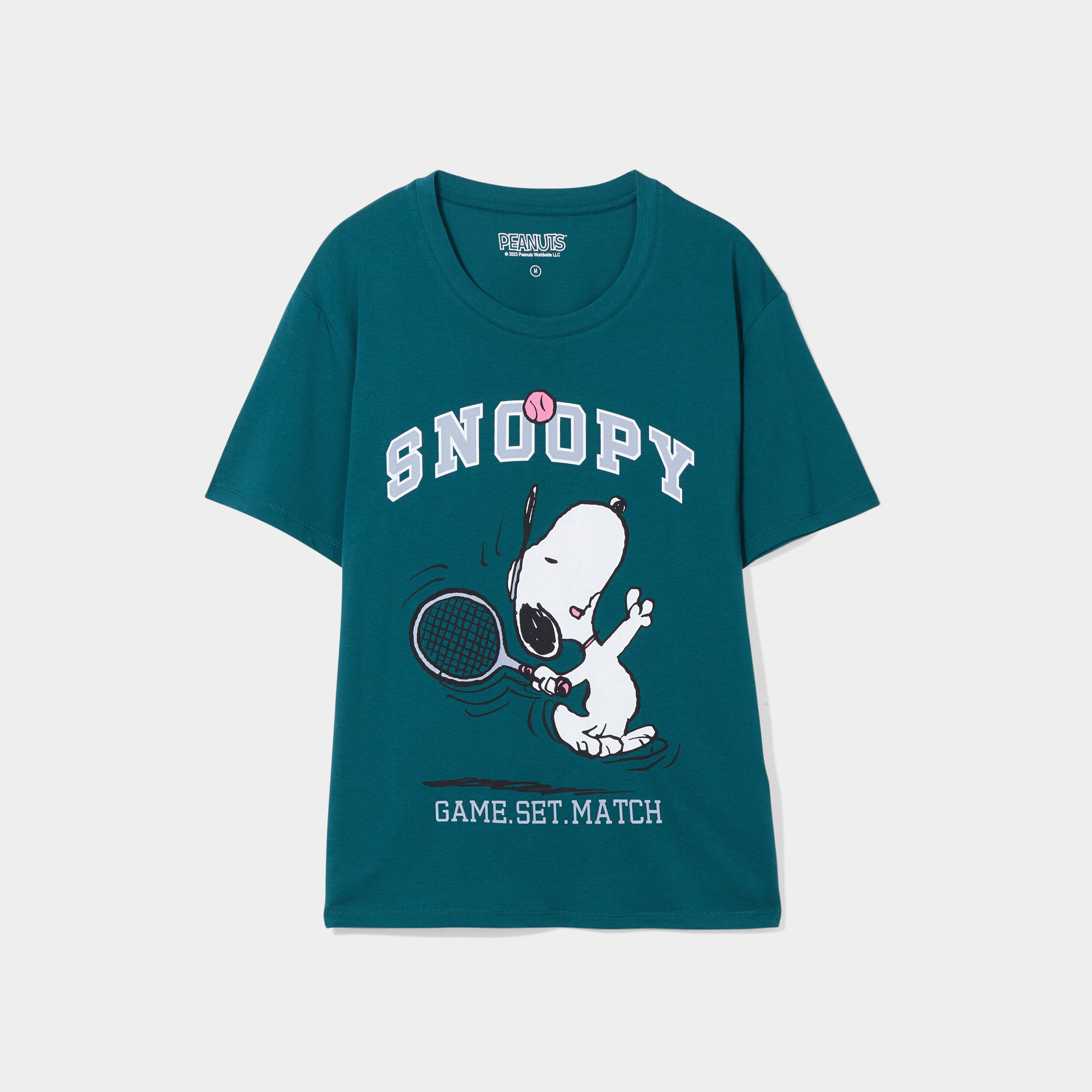 T-shirt manches courtes coton Snoopy vert femme | La Halle