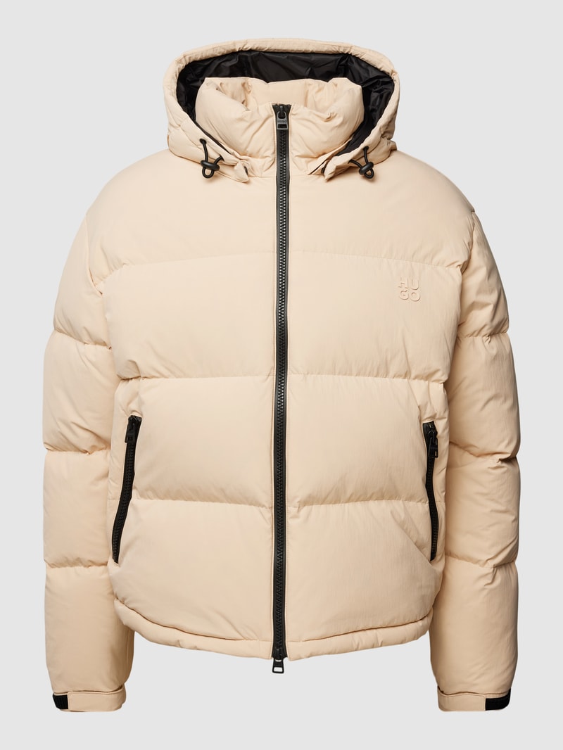 Daunenjacke mit Reißverschluss Modell 'BIRONTO' in beige