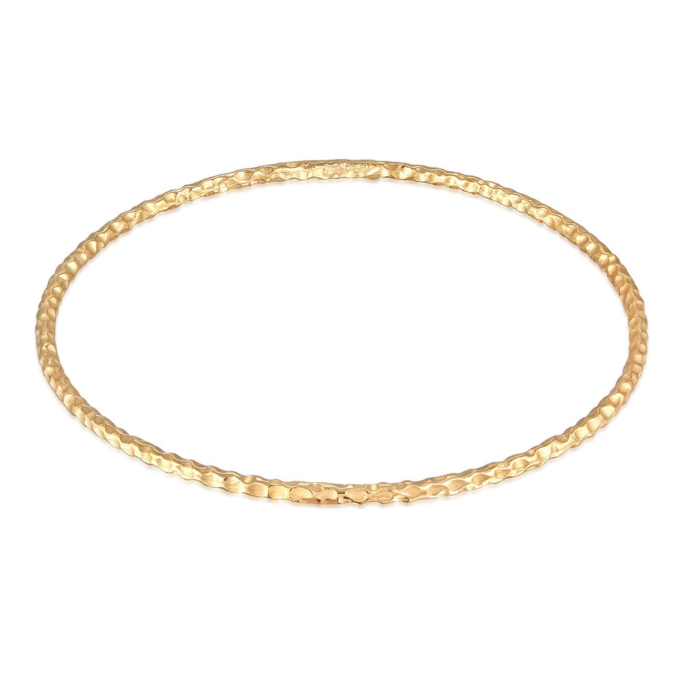 Elli Elli Bracelet Femmes Anneau de bras basique martelé en argent sterling 925 plaqué Bracelet
