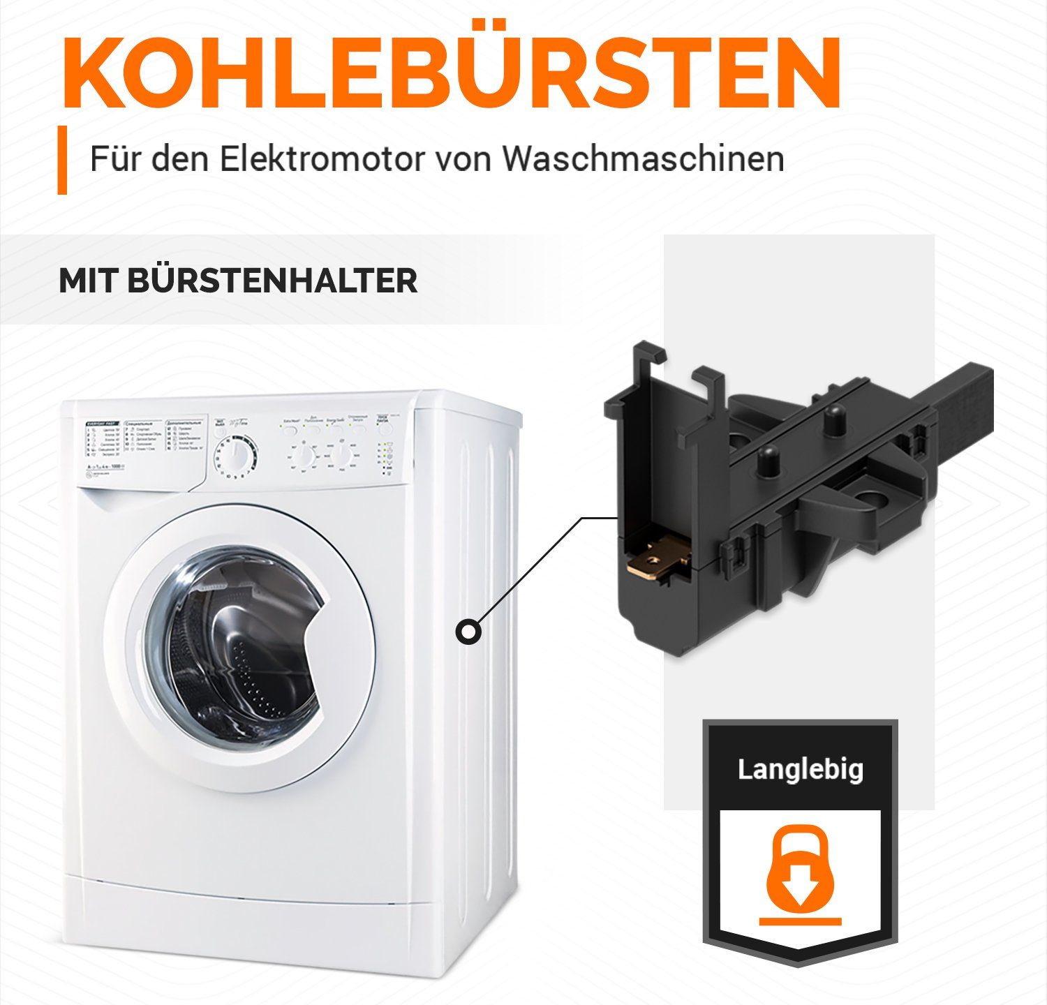 Zubehör-Set Motorkohlen Ersatz für AEG 405505048/0, VIOKS, (2-tlg), für Welling Motor Waschmaschine