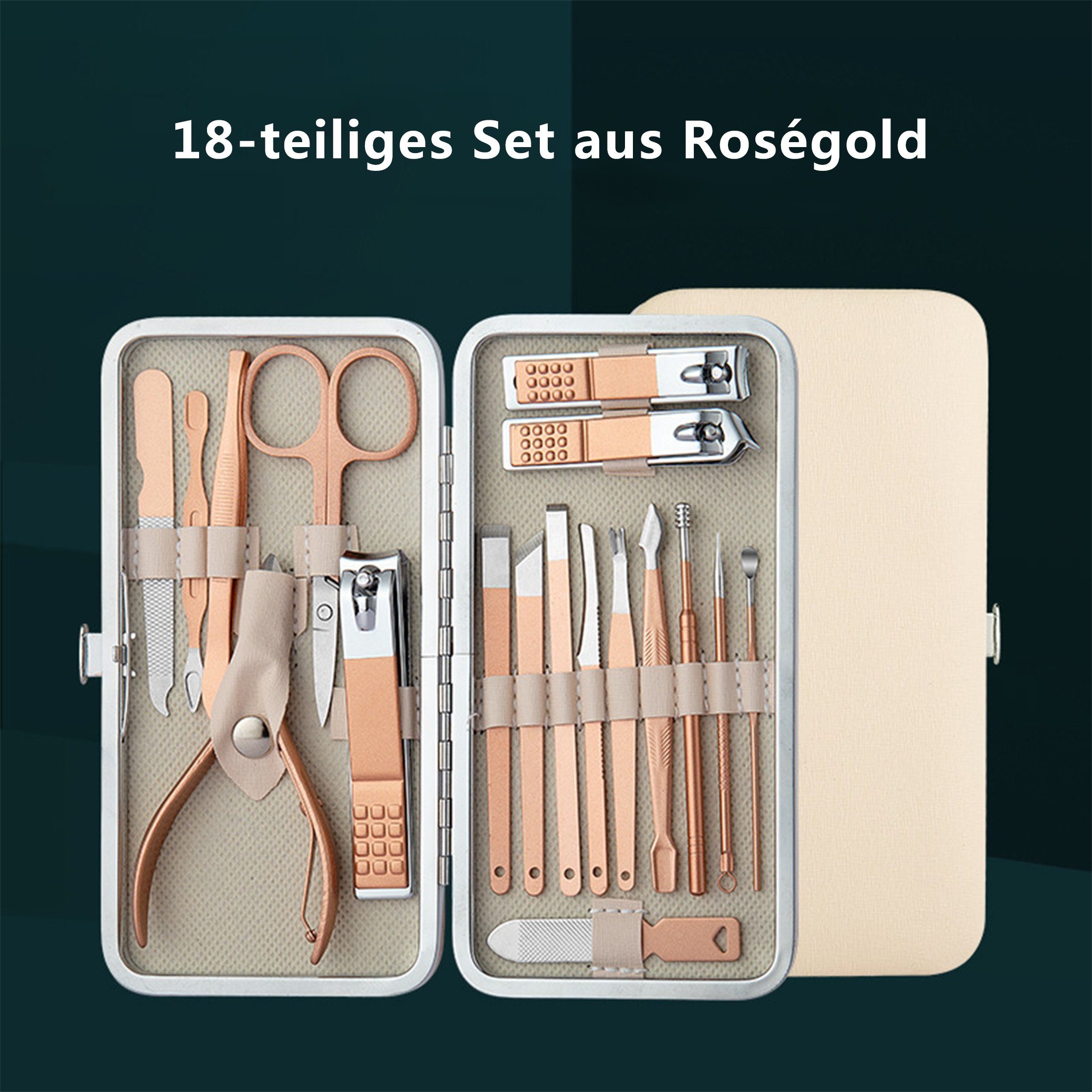 Scheiffy Maniküre-Pediküre-Set Nagelknipser-Sets, Maniküre und Pediküre-Werkzeuge, Nagelsets,18 Stück