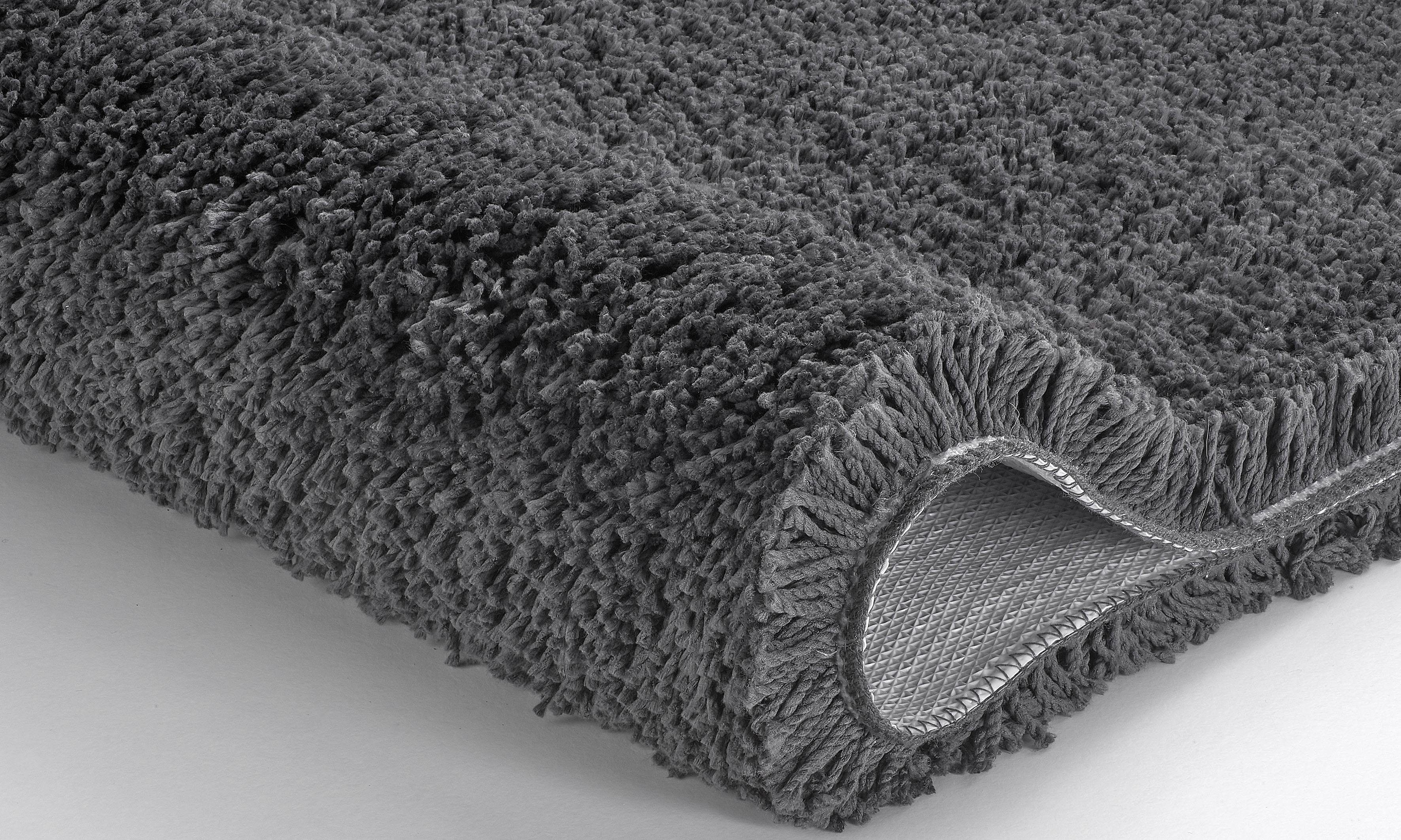 Badematte Trend Kleine Wolke, Höhe 35 mm, rutschhemmend beschichtet, fußbodenheizungsgeeignet, schnell trocknend, Baumwolle, rechteckig, Badteppich, Uni Farben, waschbar