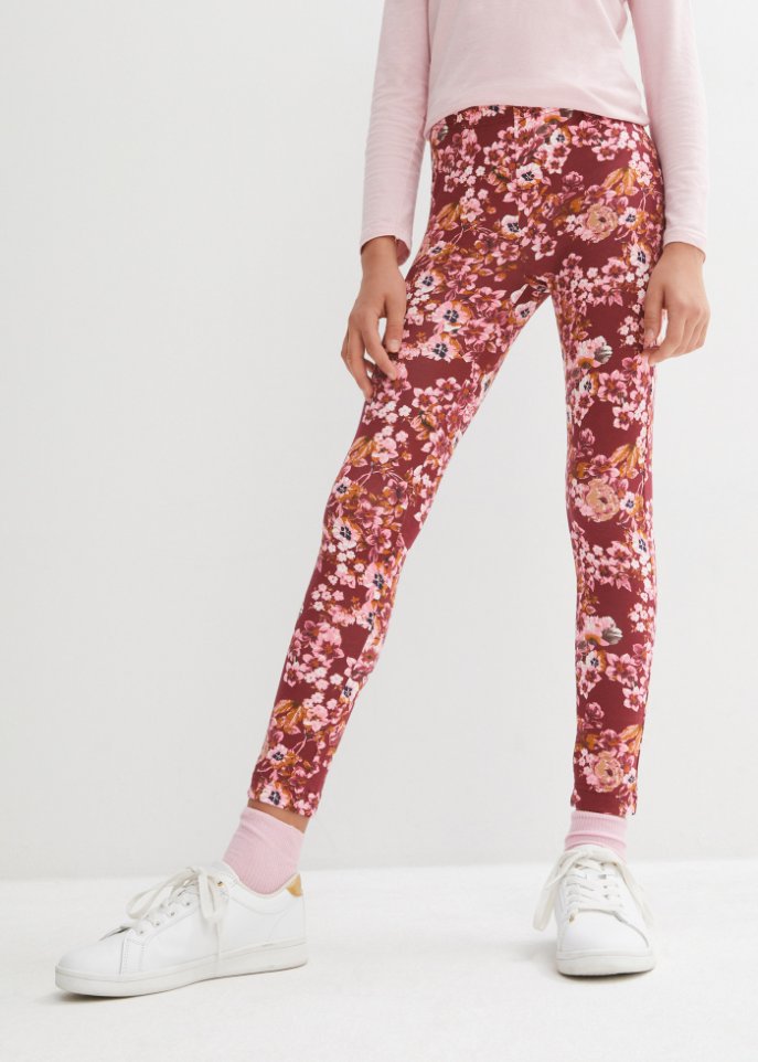 Mädchen Leggings mit Blumendruck (2er Pack)