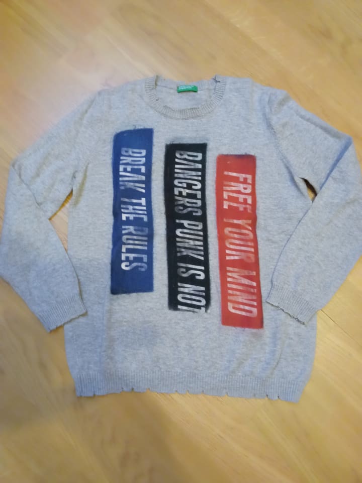 Benetton Pullover in Grau günstig kaufen 116/122
