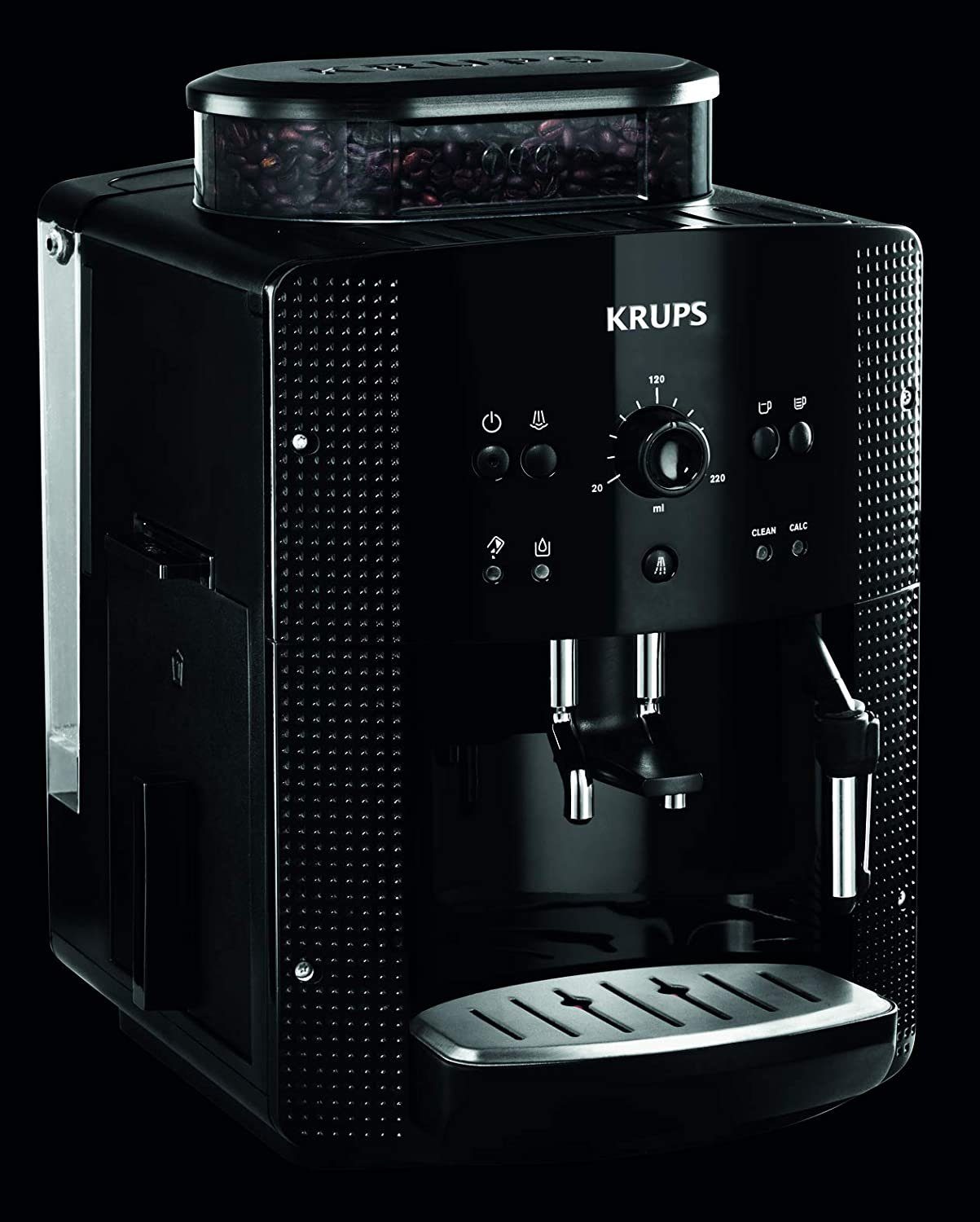 Krups Kaffeevollautomat EA 81R8 Arabica Kaffeevollautomat, Espressomaschine, 1,8 l Wassertank, 1450 W, 2-Tassen-Funktion, Milchsystem mit CappucinoPlus-Düse
