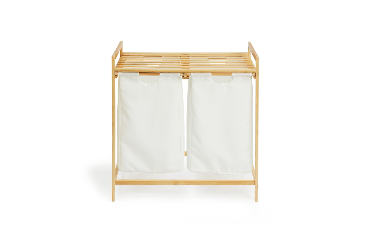 Lifa Bathing Bambusgestell mit 2 Wäschekörben