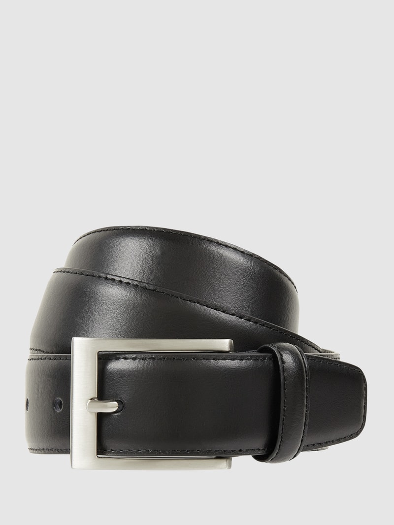 Gürtel aus Leder in schwarz