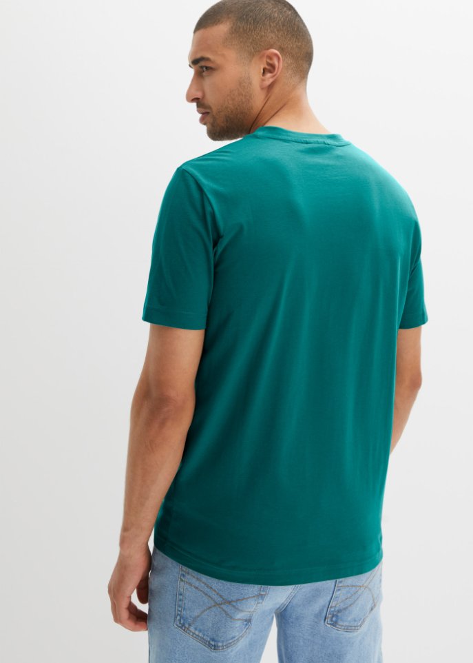 Henleyshirt, Kurzarm (2er Pack) aus Bio Baumwolle