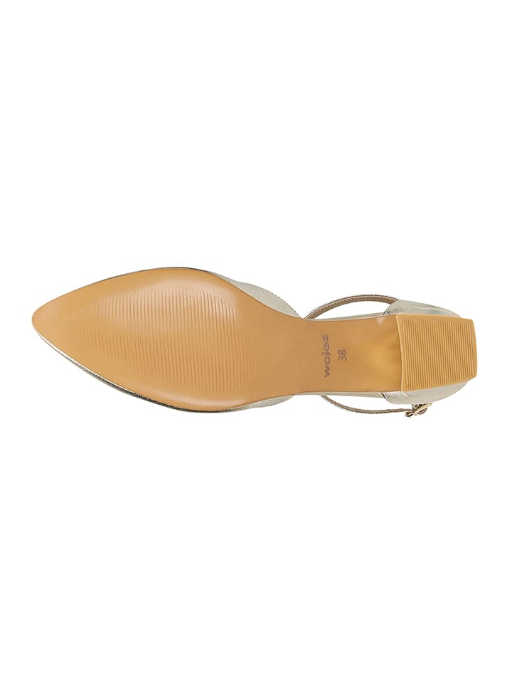 Wojas Leder-Pumps in Gold günstig kaufen