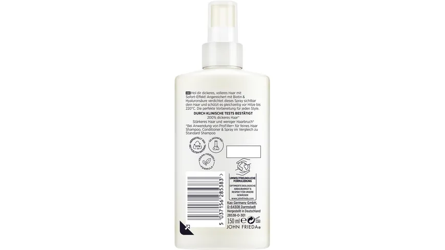 John Frieda PROfiller+ für feines Haar Kräftigendes Spray 150 ml