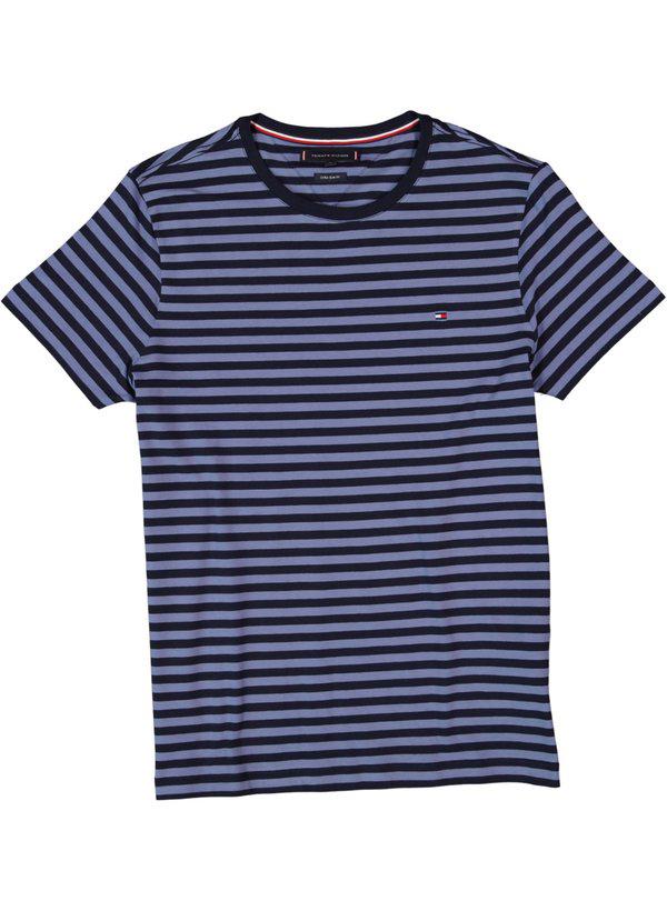 Tommy Hilfiger, T-Shirt, Extra Slim Fit, Bio Baumwolle, navy-blau gestreift