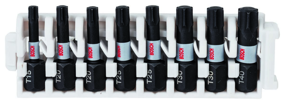 Bosch Blue Zubehör 2608522322 Impact Control Schraubendreher-Bit-Set Torx 8-teilig