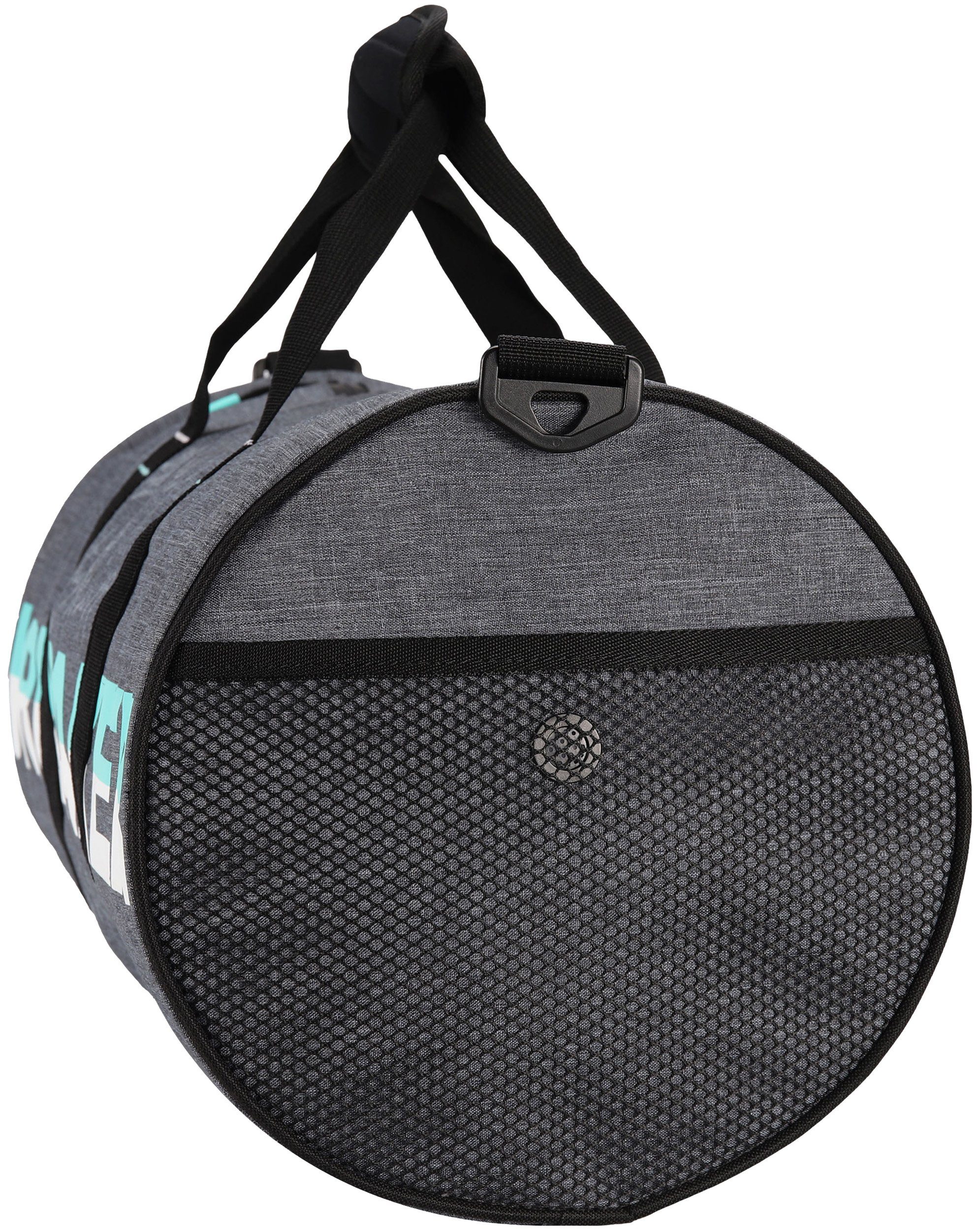 BRUBAKER Sporttasche Unisex Duffle Bag Trainingstasche Grau (1-tlg., wasserabweisend, Duffelbag), 27 l Fitnesstasche mit Schuhfach und Nassfach, Reisetasche Duffel Bag, Dufflebag