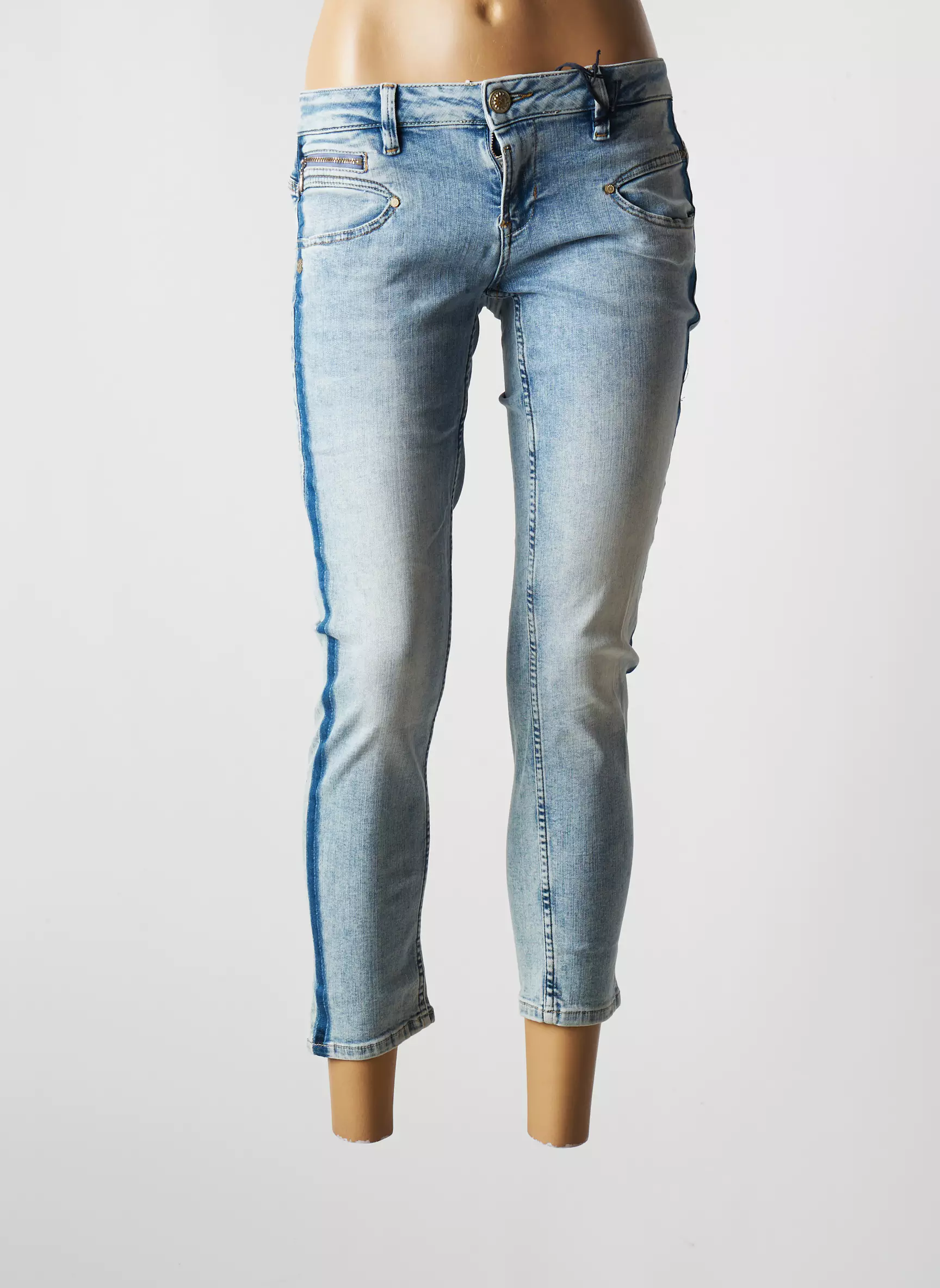 Freeman T Porter Jeans Skinny Femme couleur bleu
