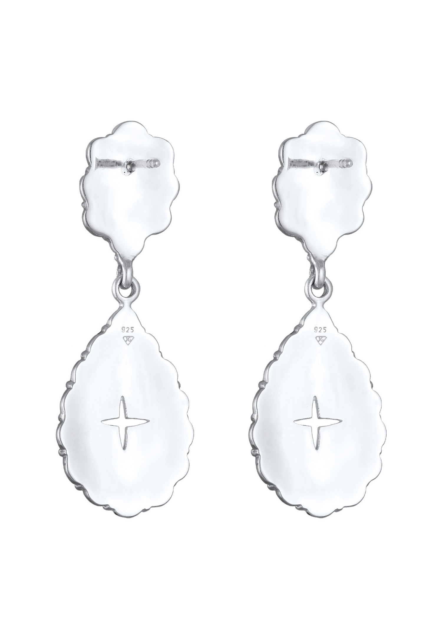 Pendientes de araña glamurosos para mujer Elli PREMIUM con cristales en plata de ley 925