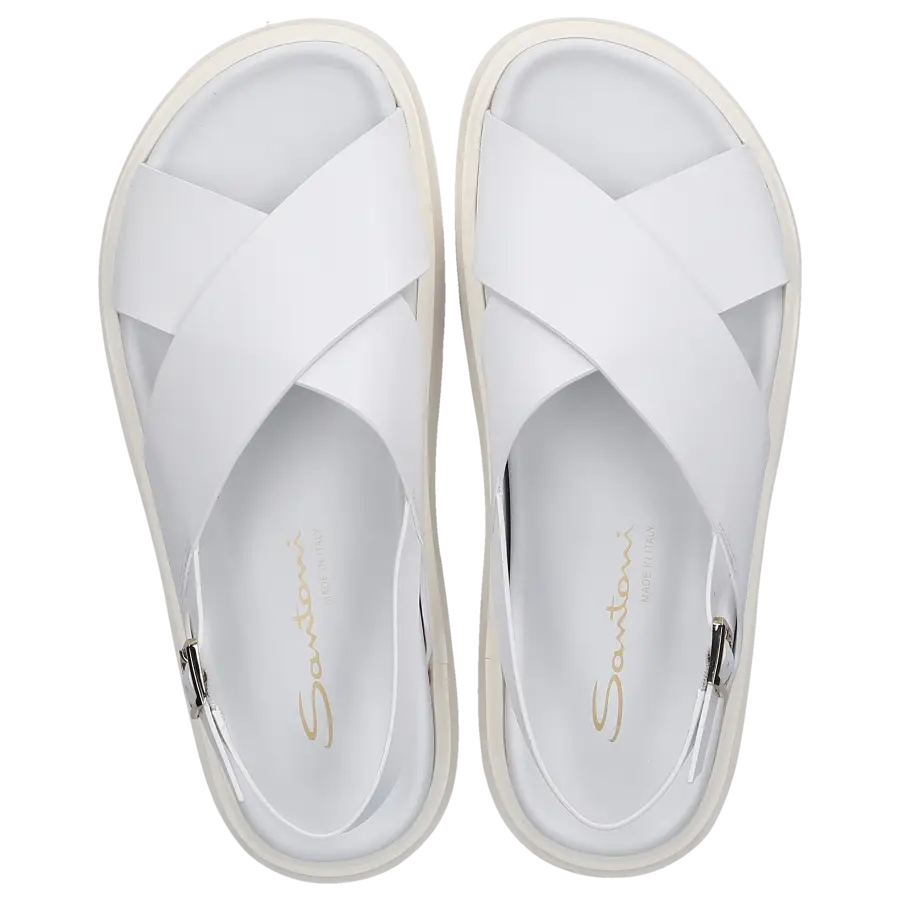Santoni - Sandalen 59898 Kalbsleder - weiß