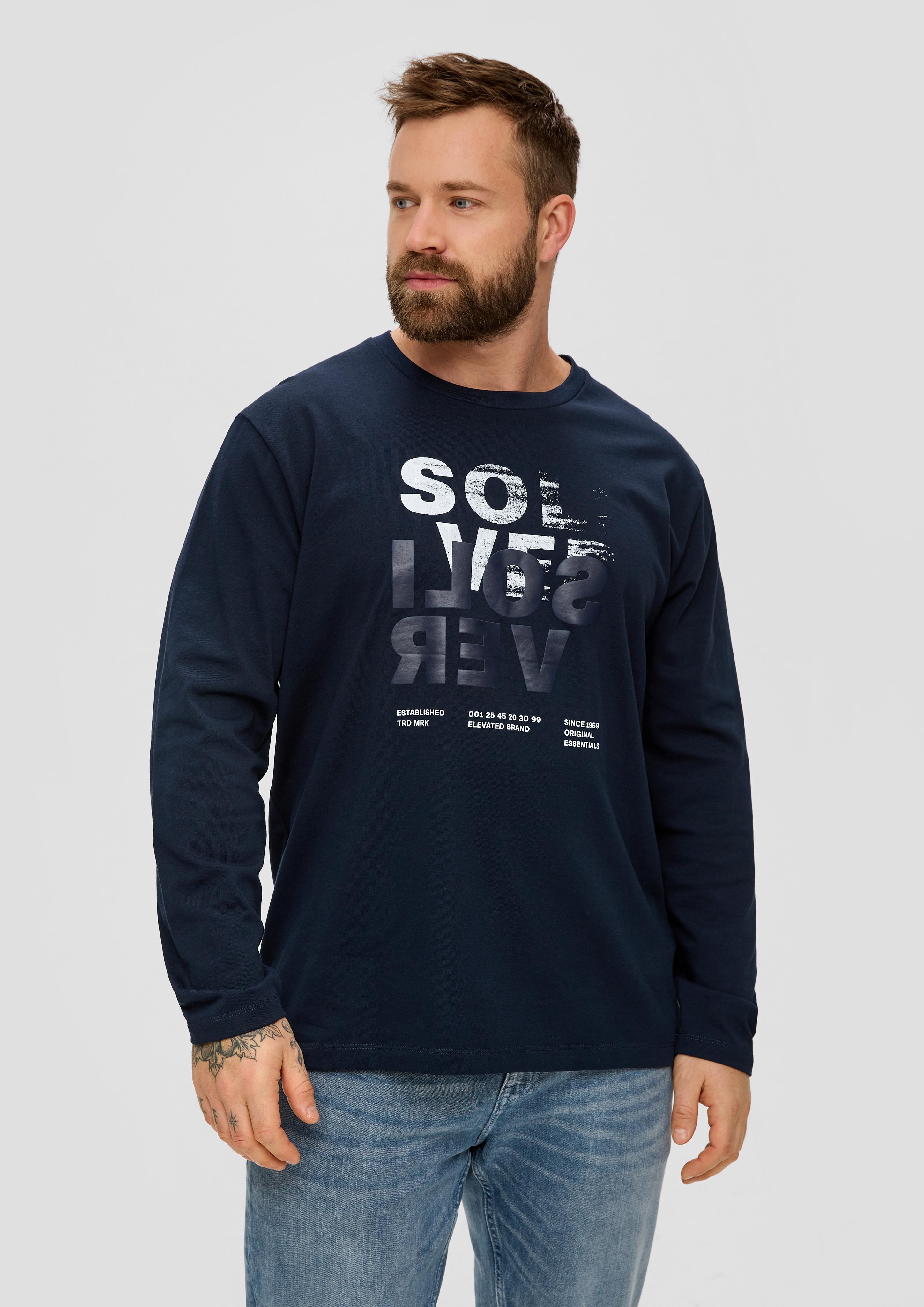 Longsleeve mit gummiertem Label-Print  2143244-59D1