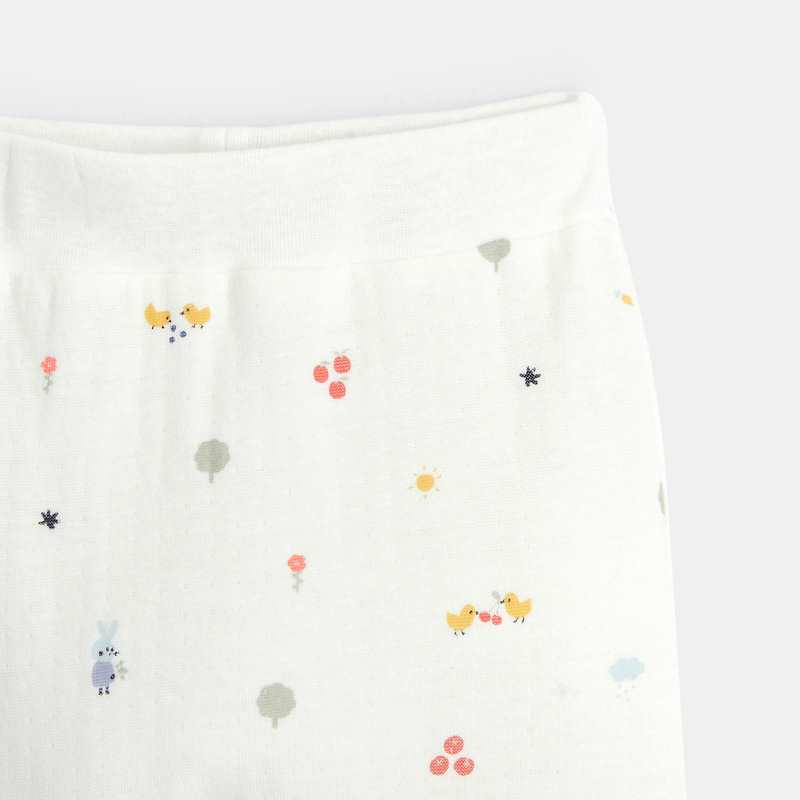 Pantalon confort bébé en maille tubique bio beige Absorba