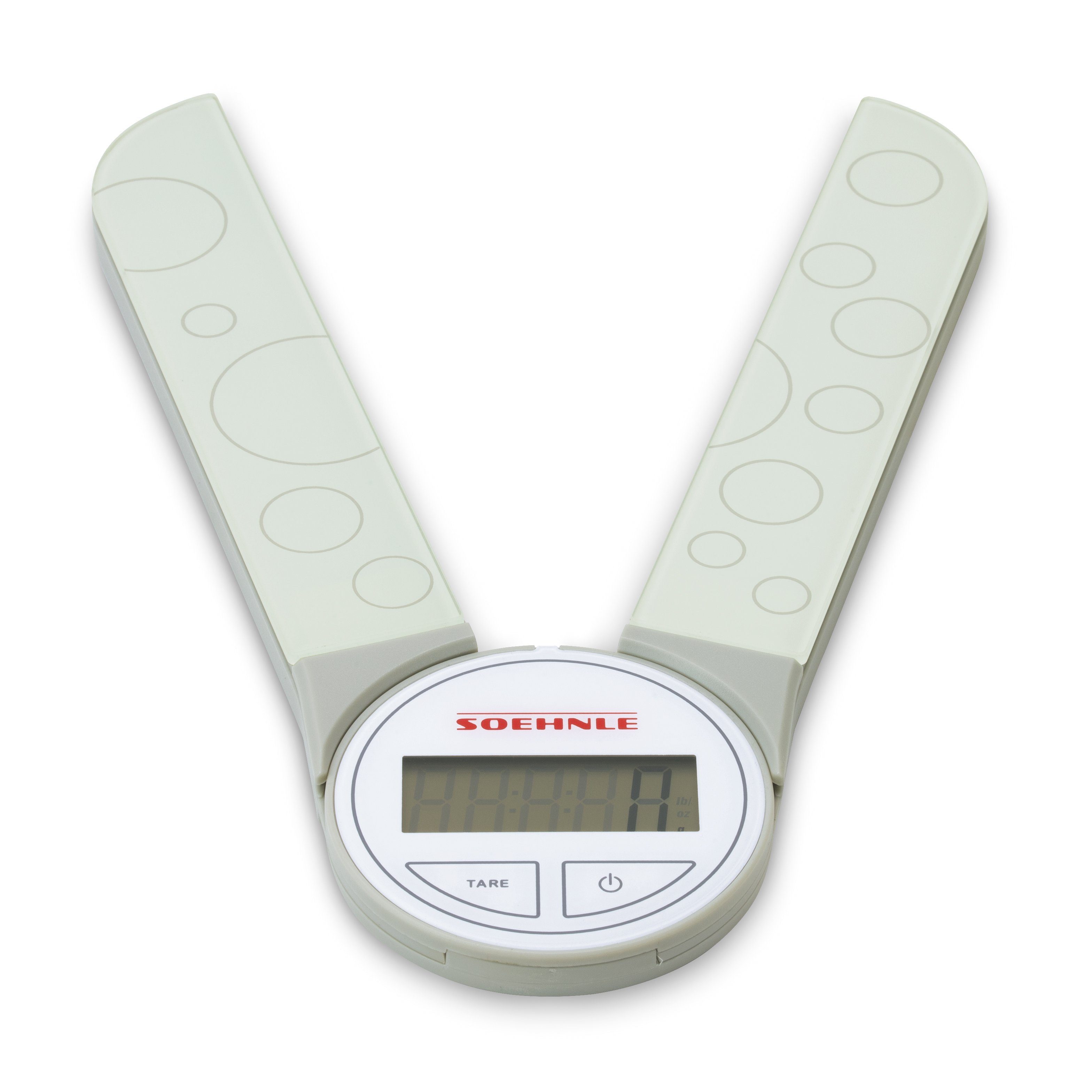 Soehnle Küchenwaage Genio, zusammenklappbar, stufenlos einstellbare Wiegefläche, 5 kg Tragkraft