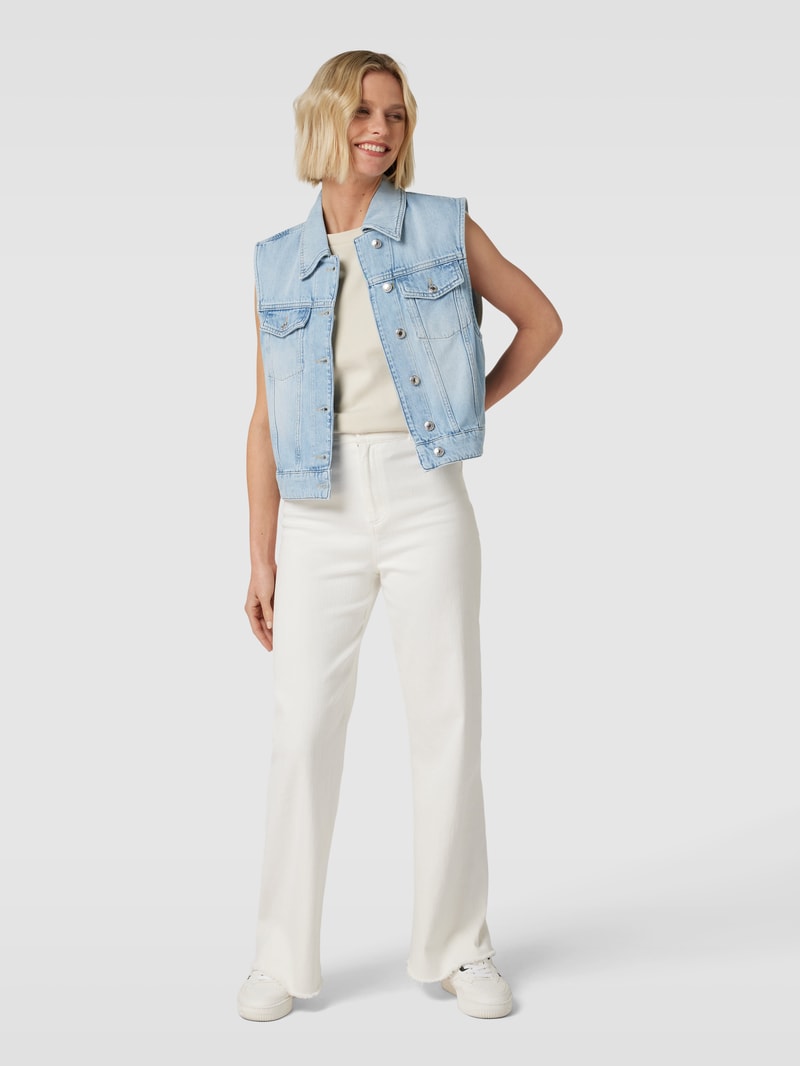 Weste in Denim-Optik Modell 'HANSALL' in bleu meliert