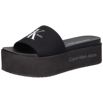 Calvin Klein Flatform Sandal in schwarz