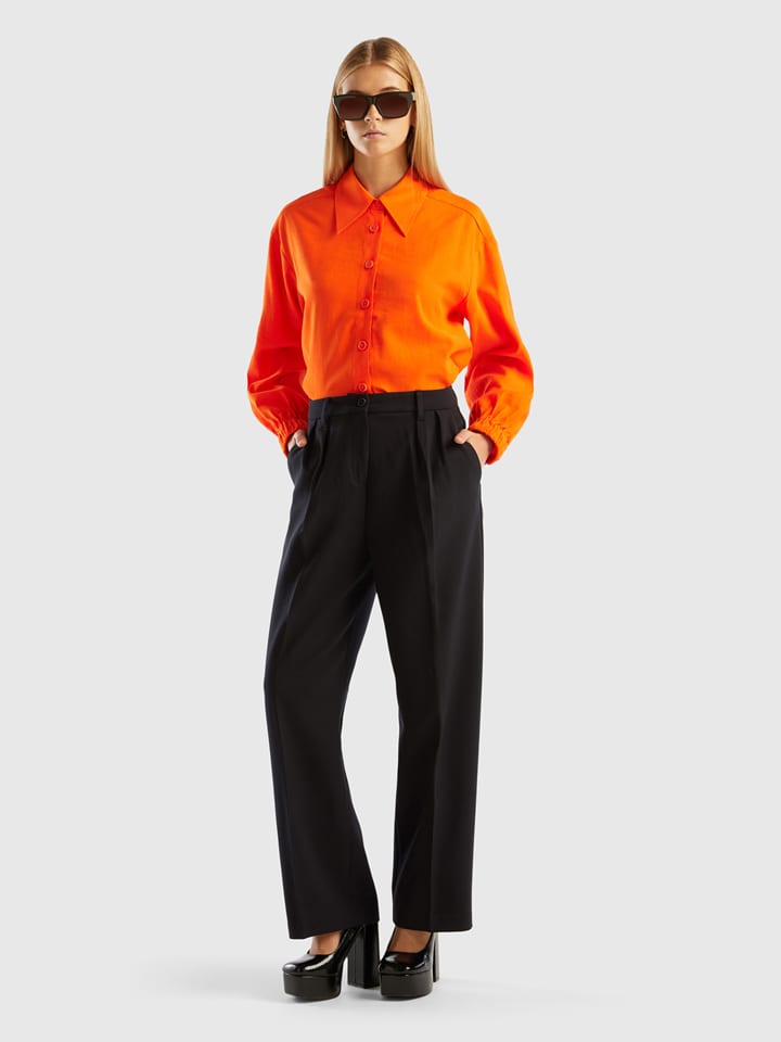 Benetton Hemd in Orange günstig kaufen