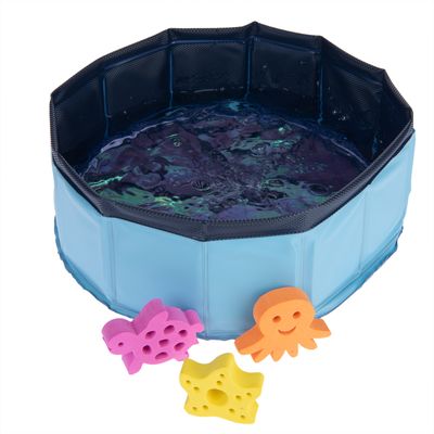Kitty Pool mit schwimmfähigem Spielzeug