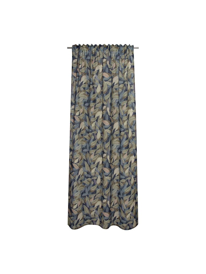 ESPRIT Halbtransparenter Schlaufenvorhang MACY in Blau günstig kaufen 130x250 cm