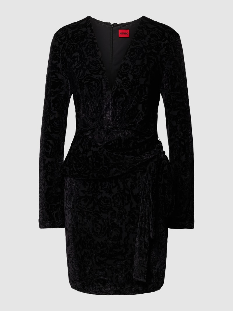 Minikleid mit Raffungen Modell 'Kimbali' in schwarz