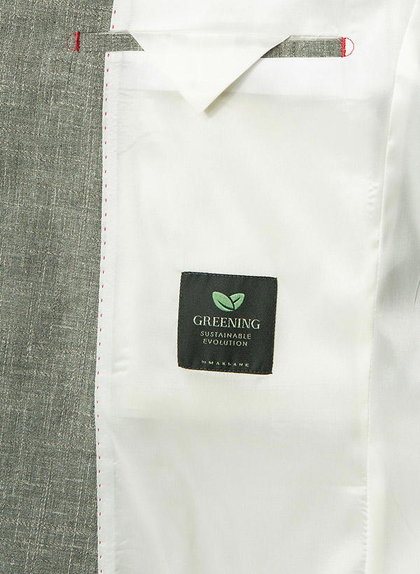CG, Anzug mit Weste, Slim Fit, Baumwolle-Schurwolle, grün meliert