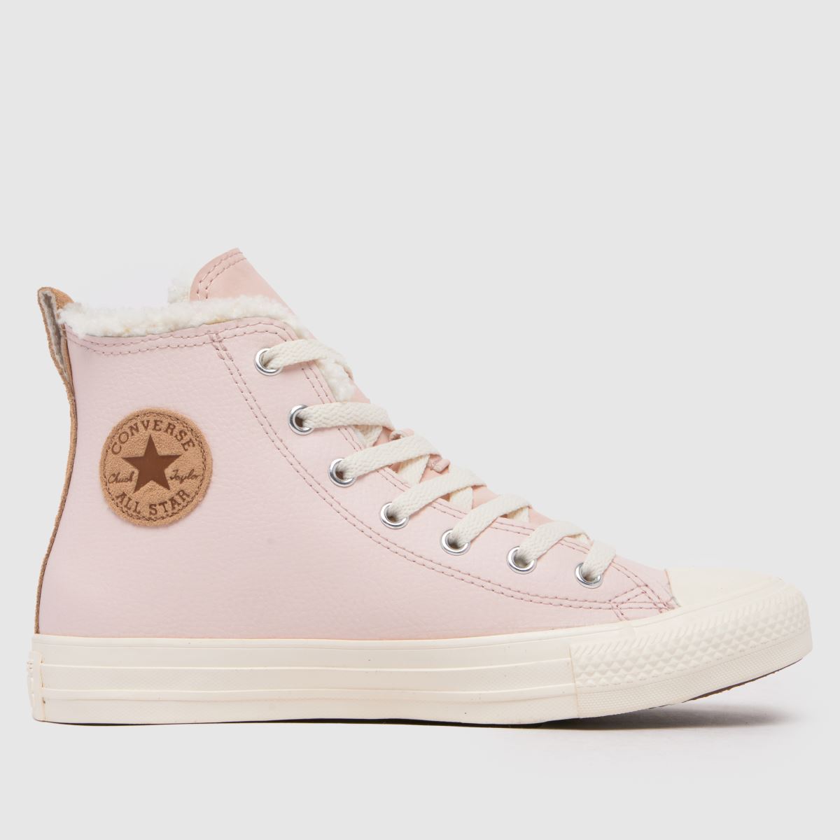 Converse ljusrosa All Star Hi-lädersko för flickor och ungdomar
