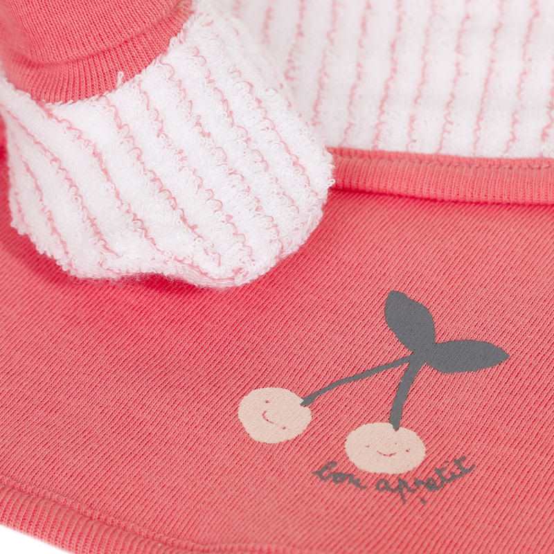 Accessoires en coton rose cerises naissance Absorba
