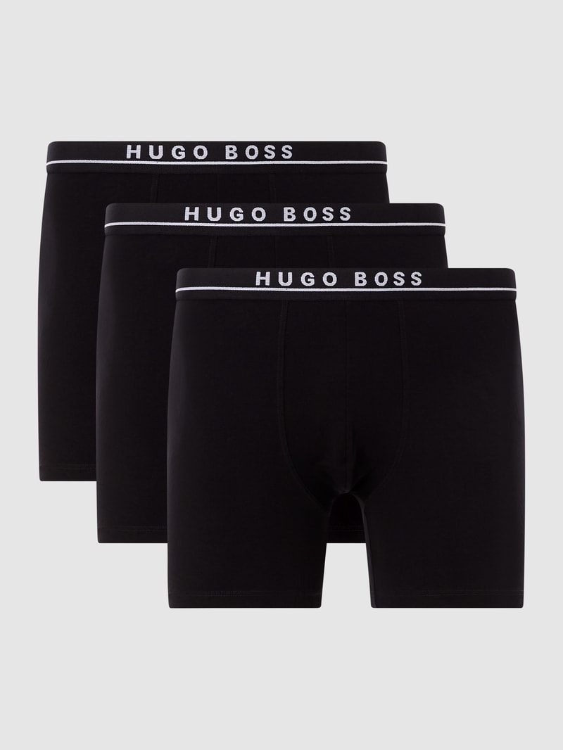 PLUS SIZE Trunks mit Stretch-Anteil Modell 'Boxer Brief' in schwarz