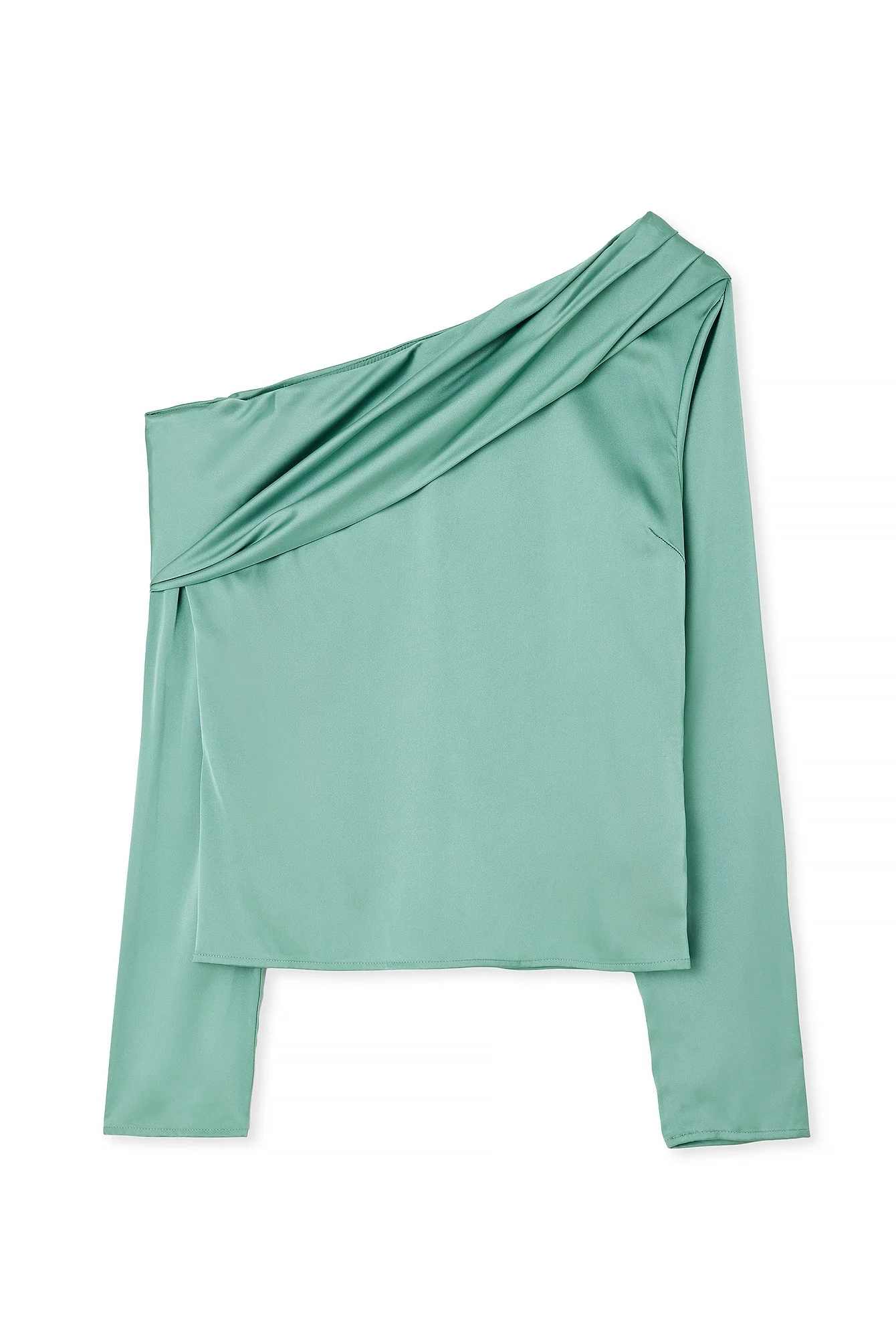 Drapiertes One-Shoulder-Shirt