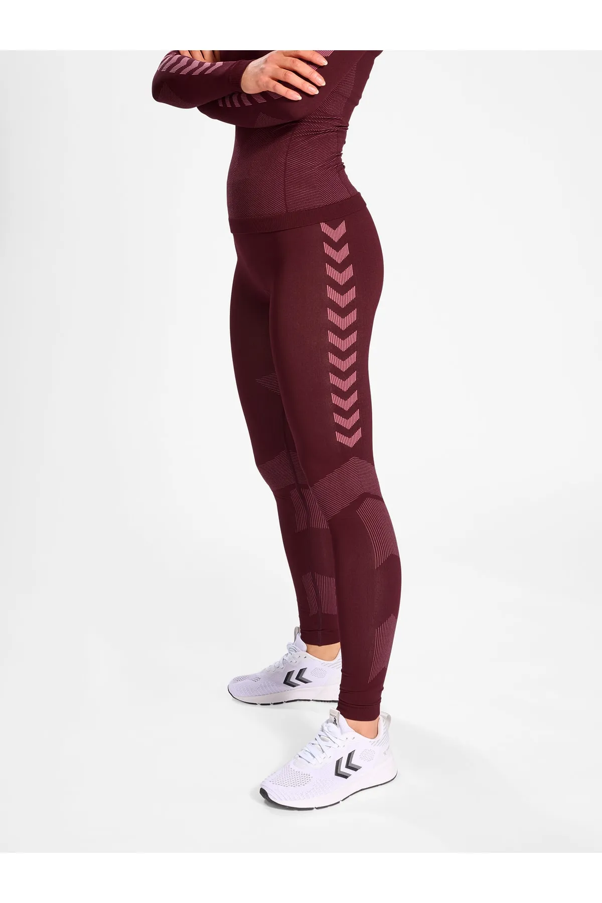 hummel  Sport-Leggings - Rot - Mittlerer Bund
