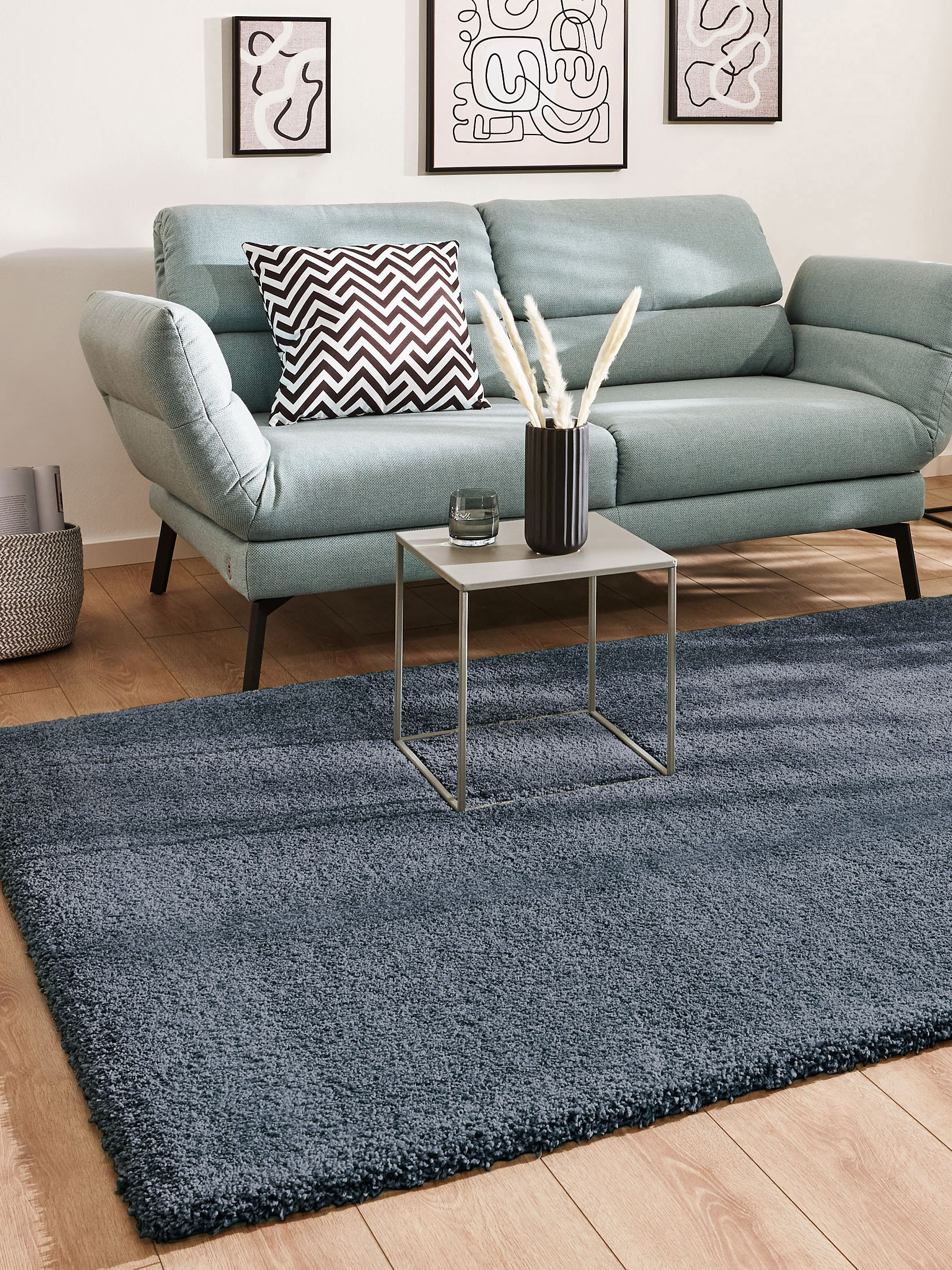 Lounge Hochflor-Teppich, Royalblau