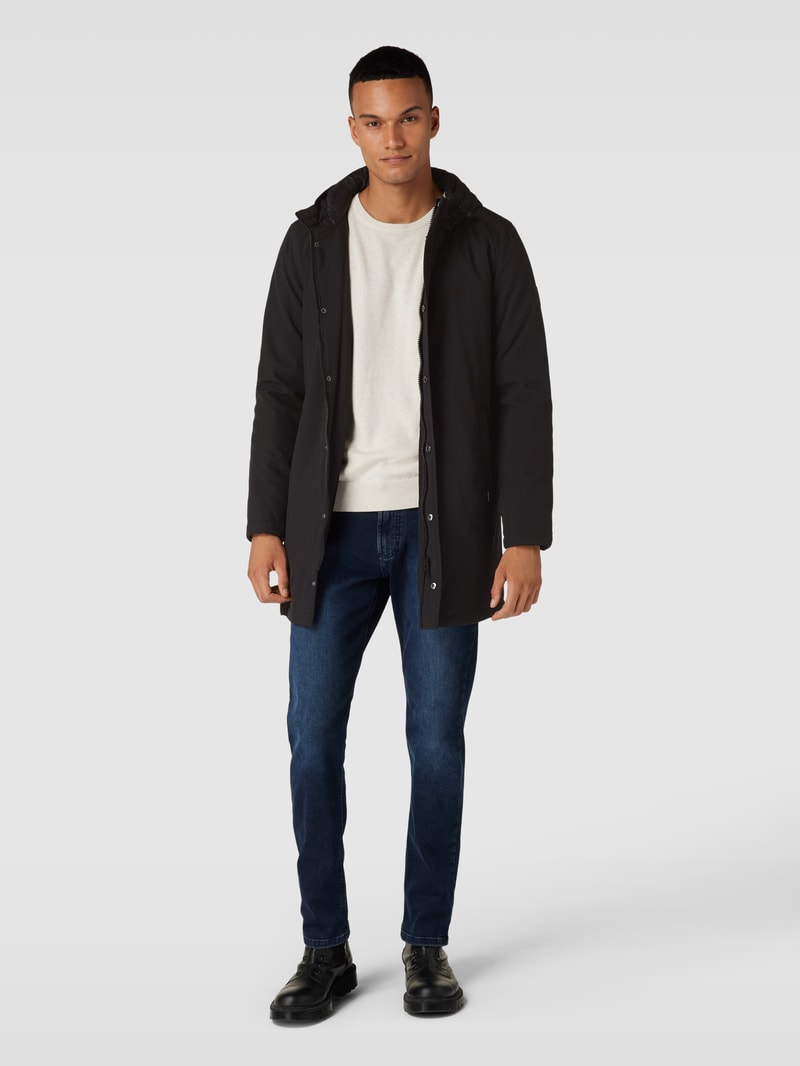 Jacke mit Stehkragen Modell 'Madeston' in schwarz