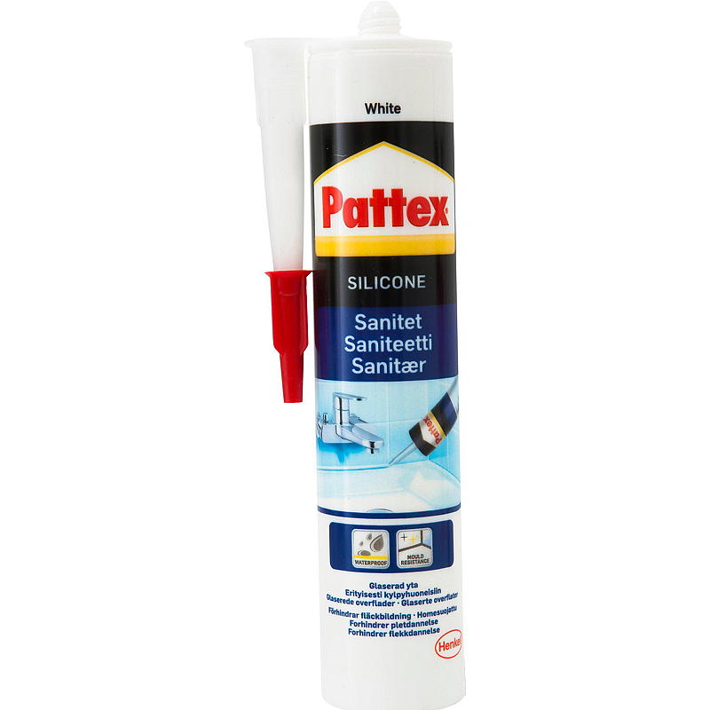 Pattex Sanitærsilikon 280 ml, hvit, Pattex